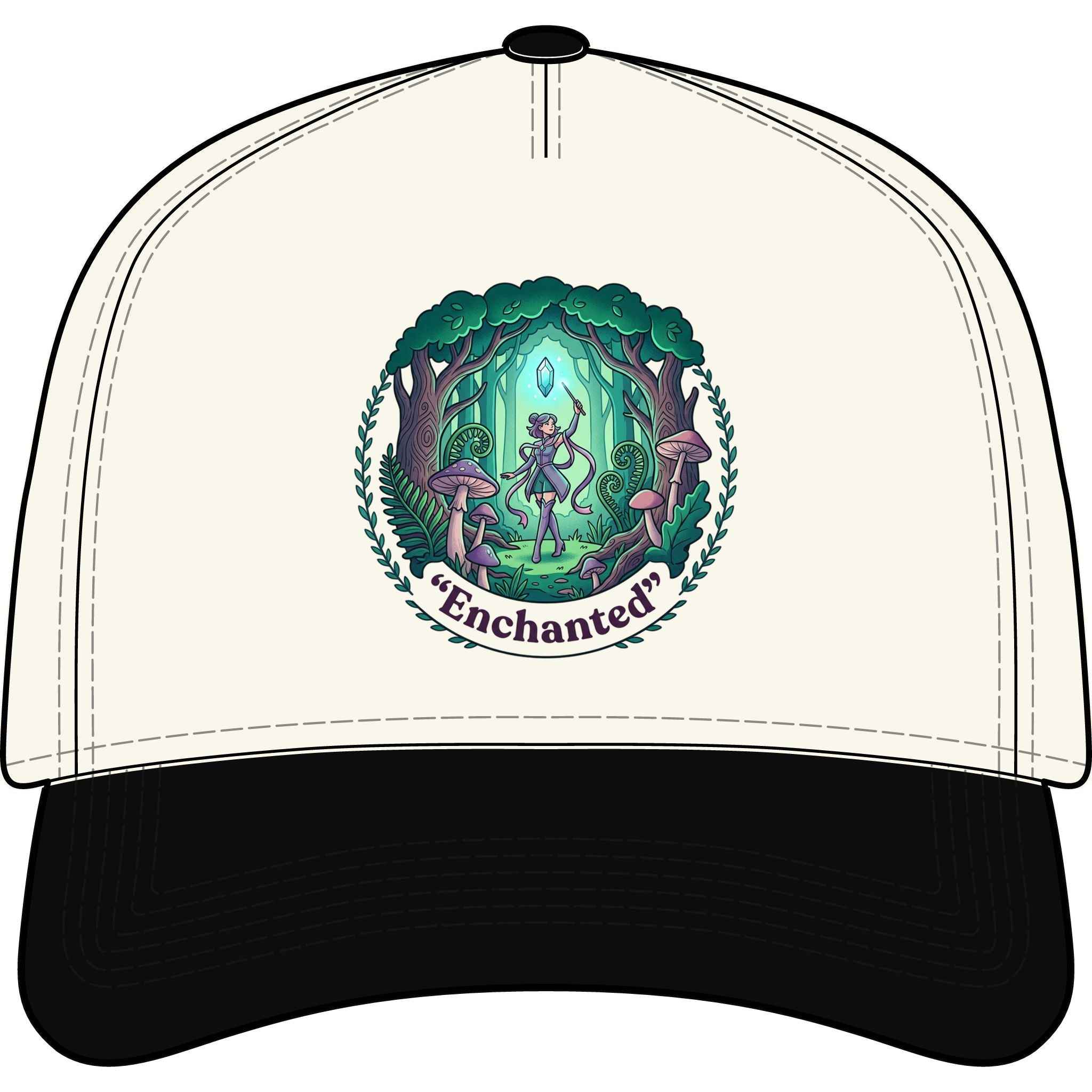 Enchanted Forest Trucker Hat - Illustrated Nature Cap for Outdoor Lovers - Tulique