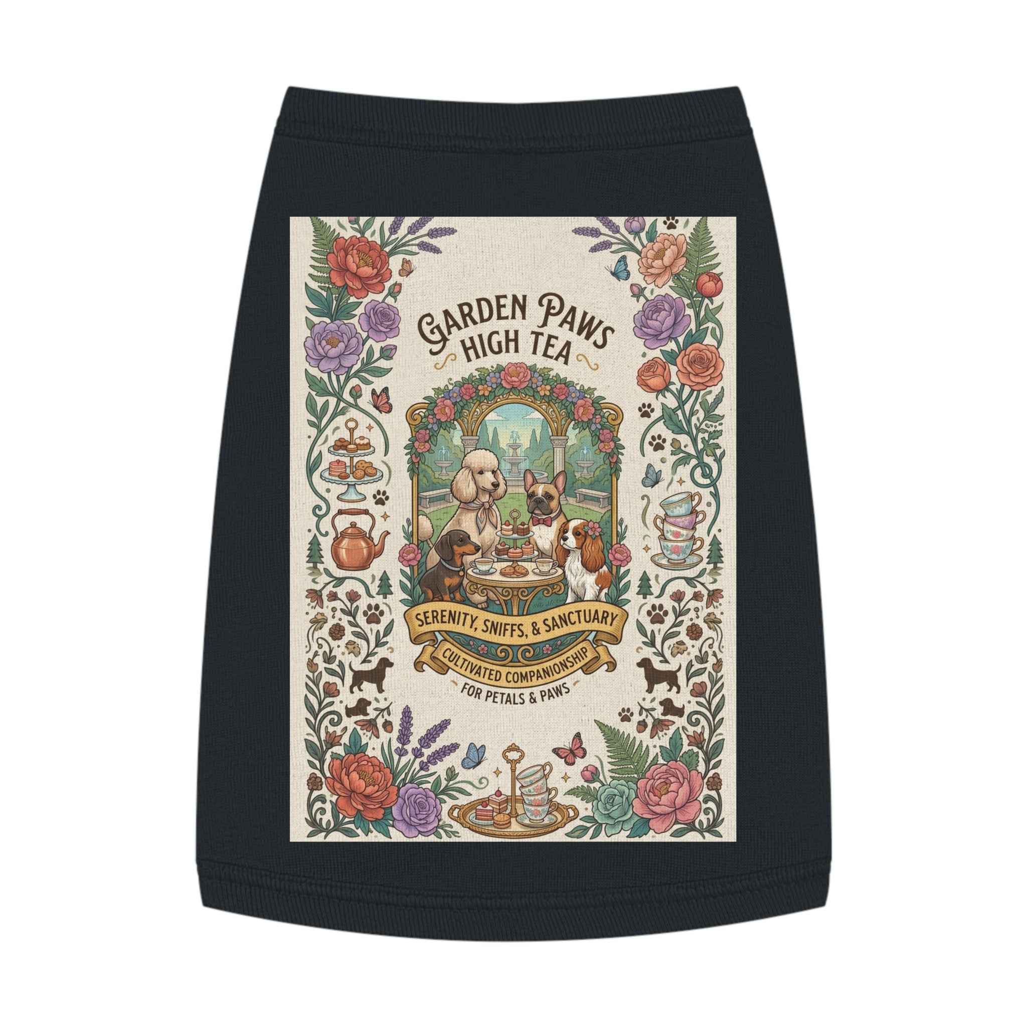 Garden Paws Floral Pet Tank Top - Vintage High Tea Party Style for Dogs & Cats - Tulique