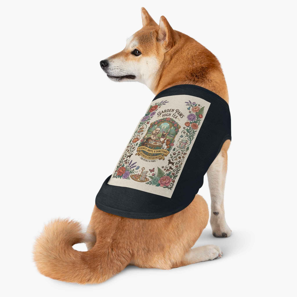 Garden Paws Floral Pet Tank Top - Vintage High Tea Party Style for Dogs & Cats - Tulique