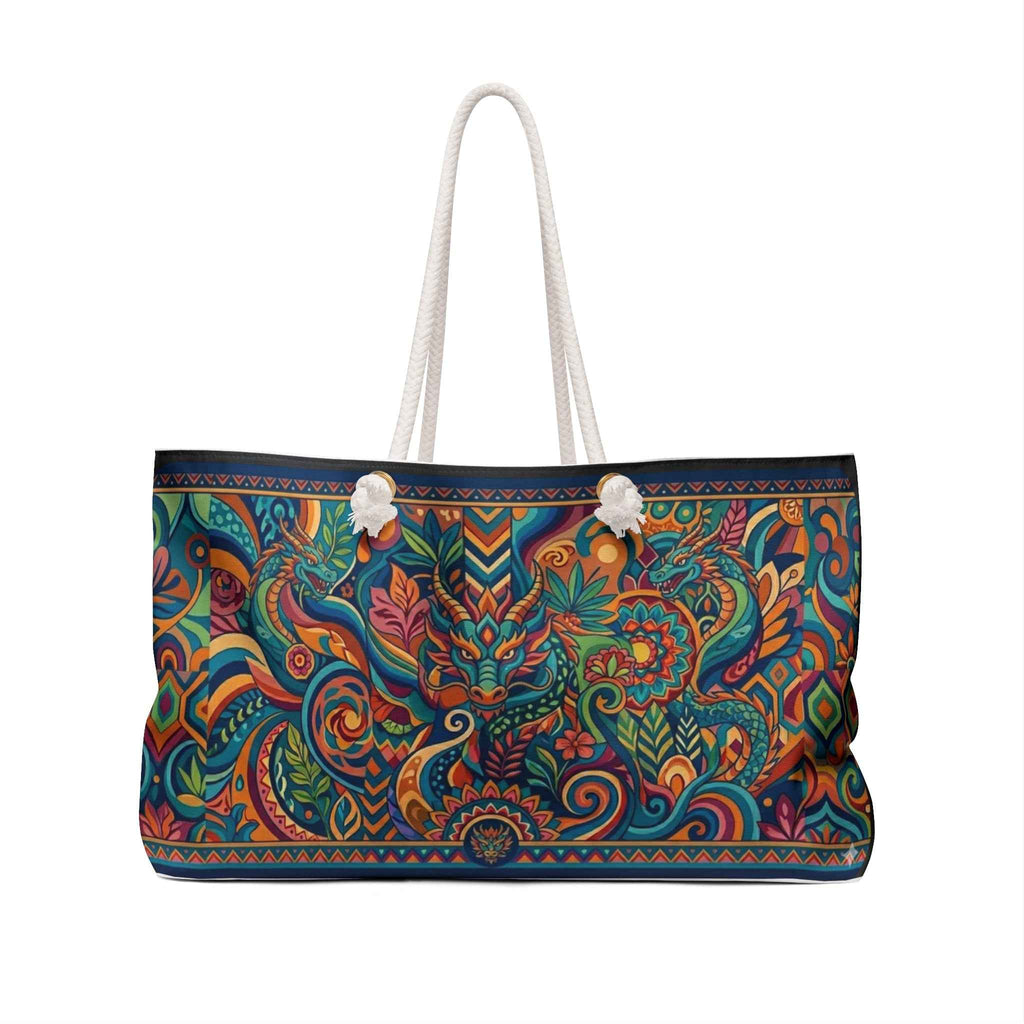 Bohemian Paisley Weekender Bag - Colorful Floral Travel Tote for Stylish Getaways - Tulique