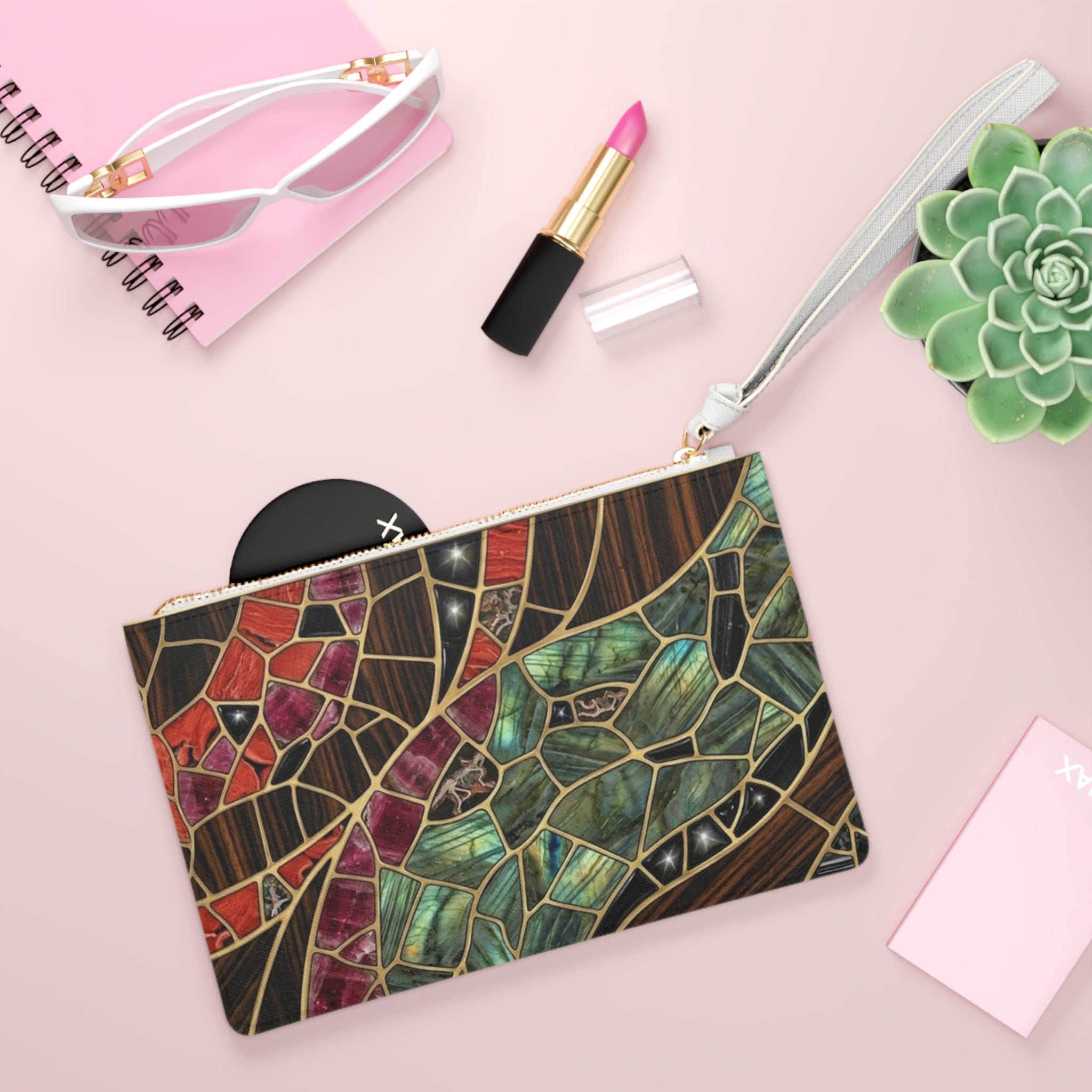 Stained Glass Mosaic Clutch for Elegant Fashion Statement - Tulique