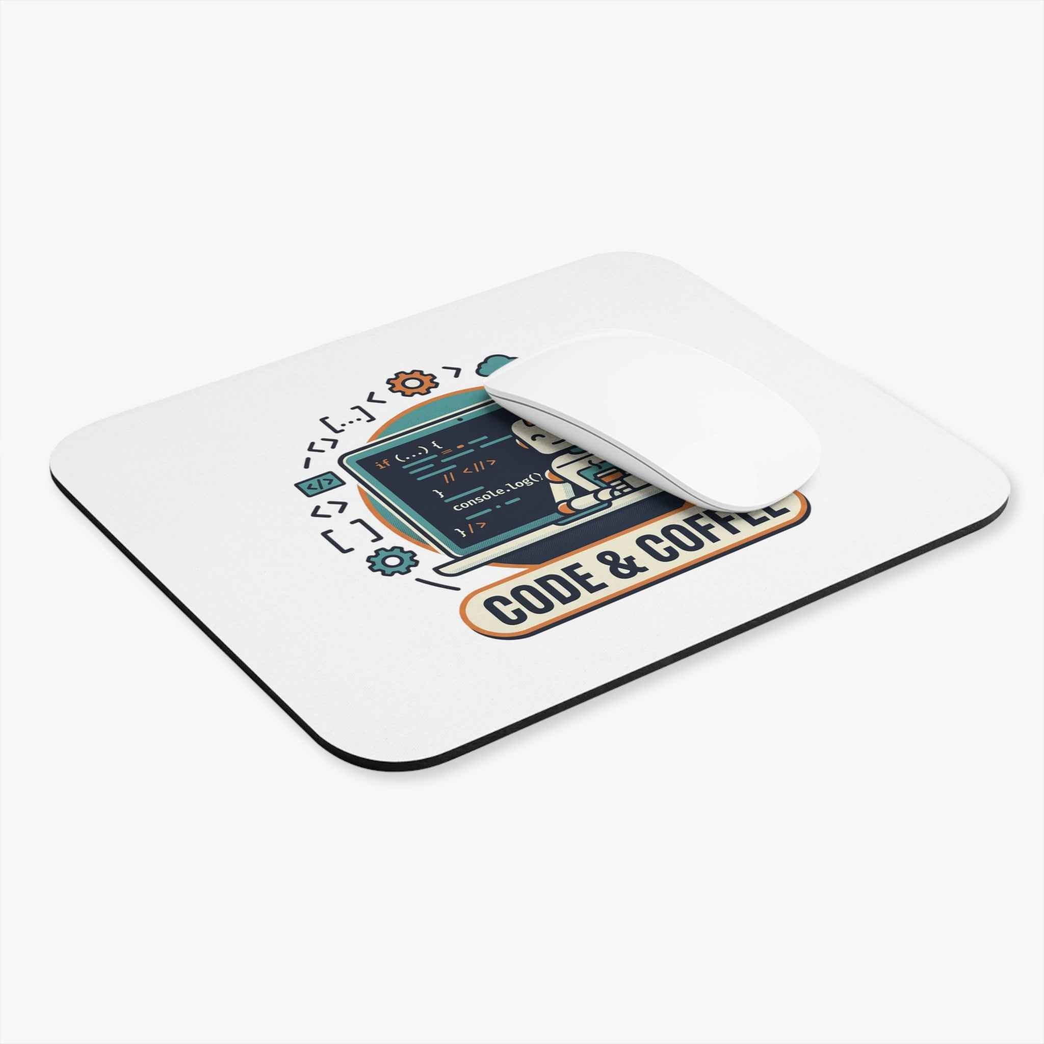 Code and Coffee Mouse Pad - Premium Desk Accessory for Programmers and Coders - Tulique