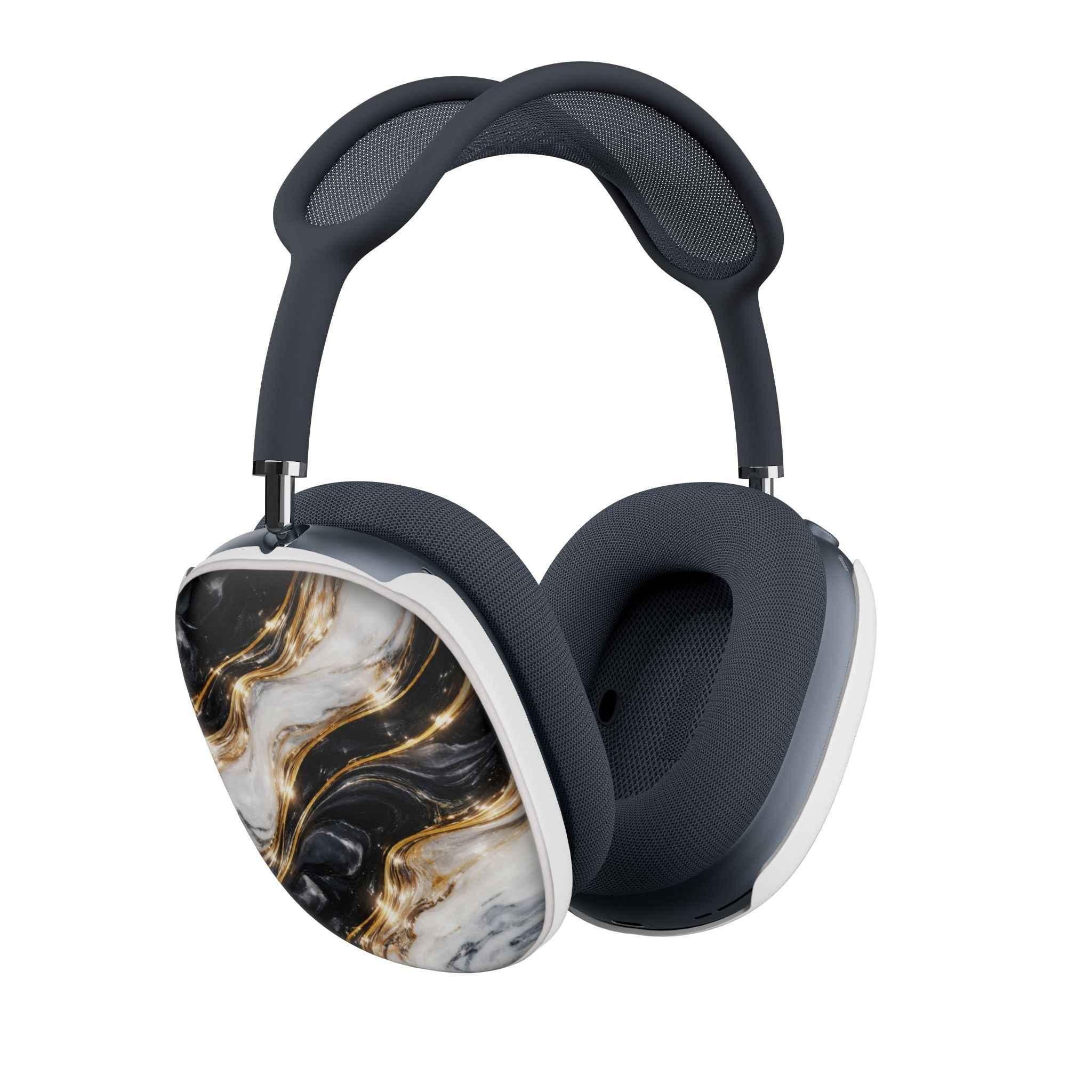 Black and Gold Marble AirPods Max Case - Luxury Headphone Shell Cover - Tulique