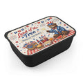 Patriotic Bear Picnic Bento Box — Land of the Free Lunchbox with Utensils - Tulique