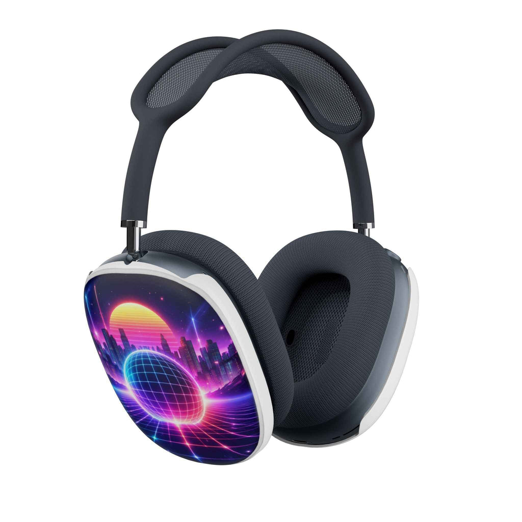 Retro Neon AirPods Max Case - 80s Vaporwave City Grid Edition for Ultimate Style - Tulique