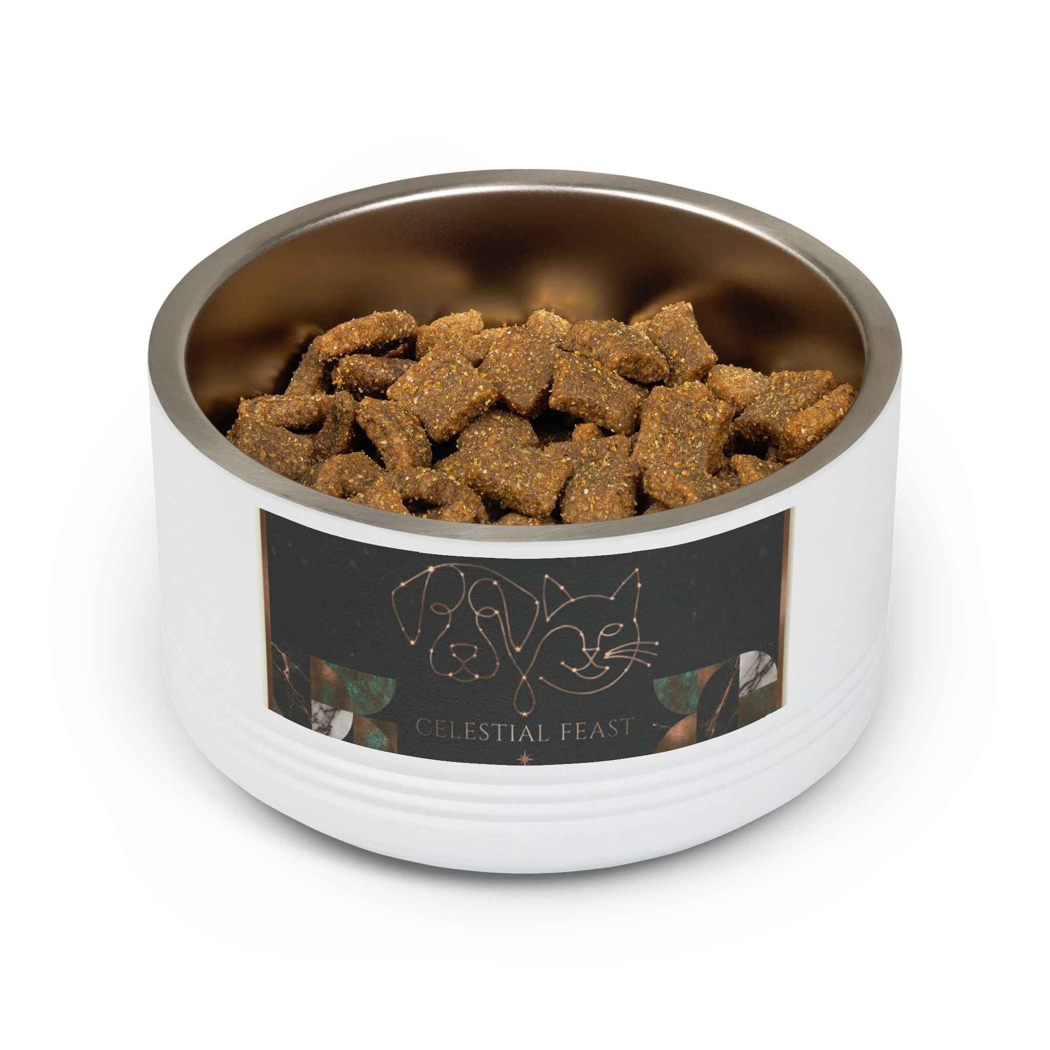 Celestial Pet Bowl - 18oz Stainless Steel Food and Water Dish for Cats and Dogs - Tulique