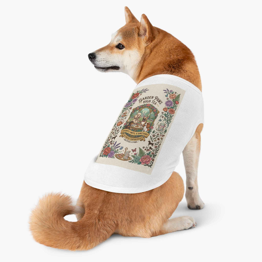 Garden Paws Floral Pet Tank Top - Vintage High Tea Party Style for Dogs & Cats - Tulique