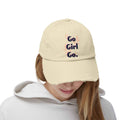 Go Girl Go Distressed Baseball Cap - Empowerment Baseball Cap for Women - Tulique