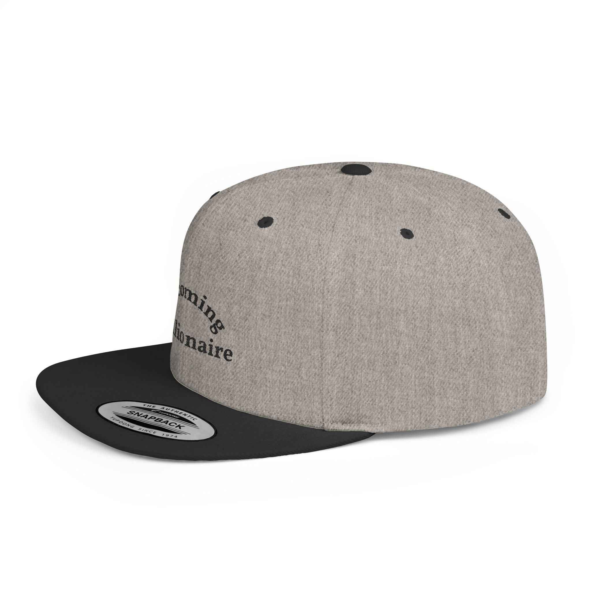 Upcoming Billionaire Minimalist Flat Bill Snapback Cap for Modern Style - Tulique
