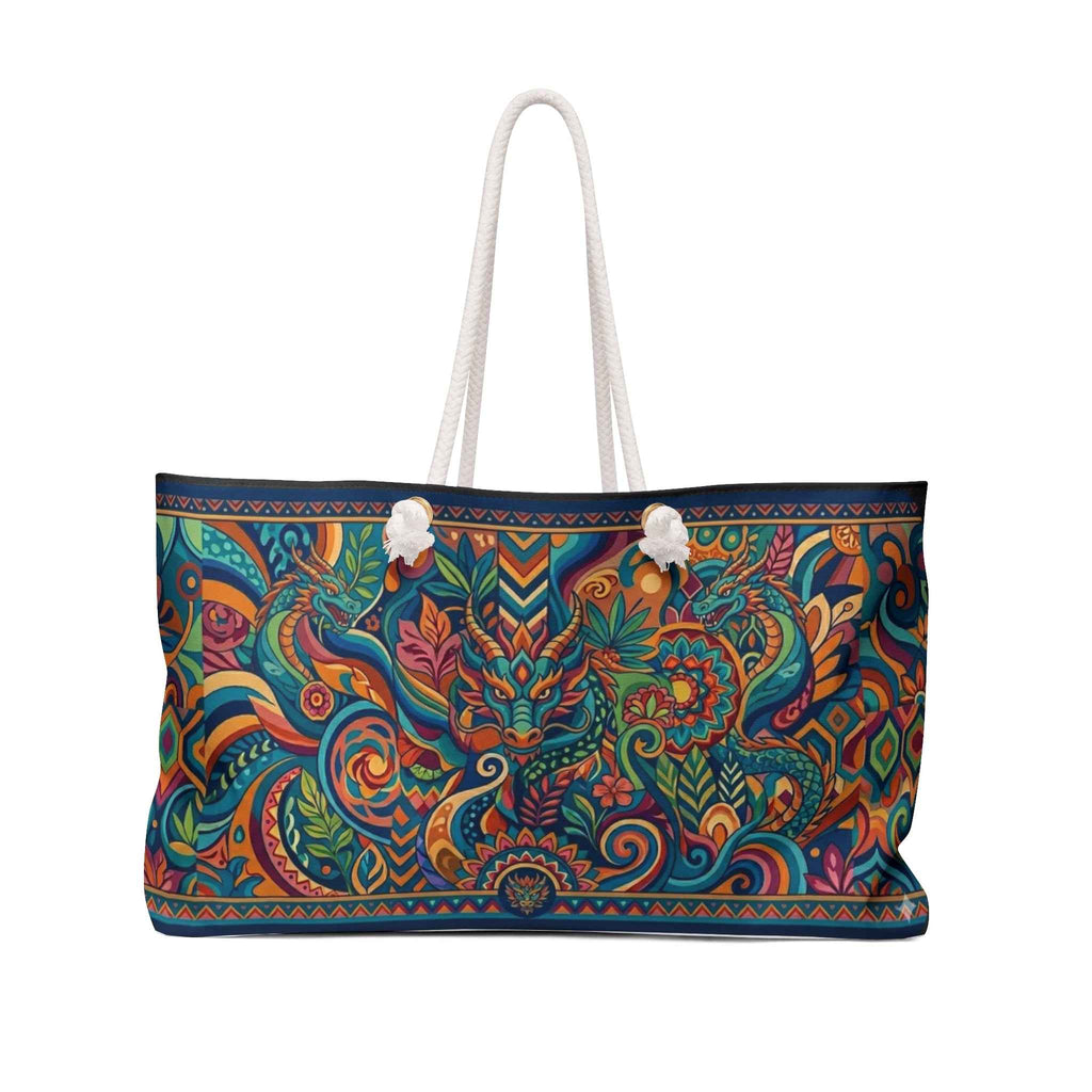 Bohemian Paisley Weekender Bag - Colorful Floral Travel Tote for Stylish Getaways - Tulique