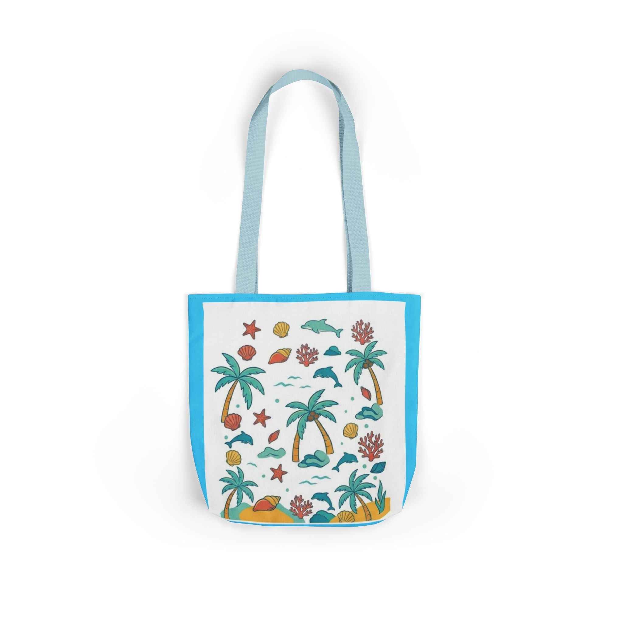 Summer Vibes Beach Tote - "Summer Vibes & Ocean Tides" Canvas Tote Bag - Tulique