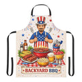 Backyard BBQ Patriotic Apron - Uncle Sam Grillmaster Patriotic BBQ Apron for Summer Cookouts - Tulique