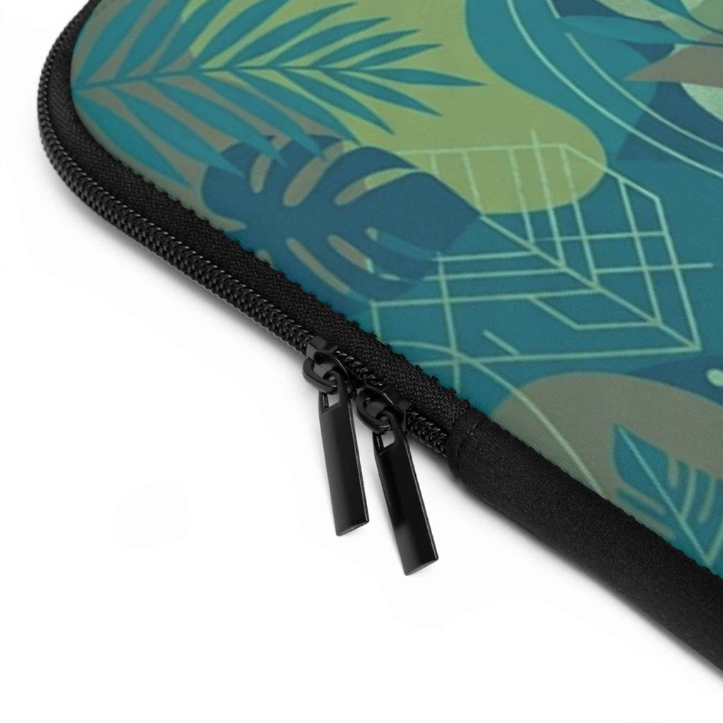 Tropical Leaf Laptop Sleeve - Stylish Green Botanical Protective Case for All Laptops - Tulique