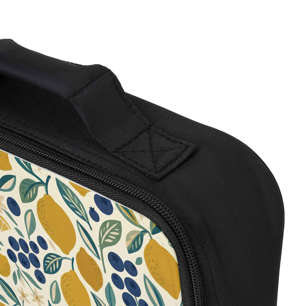 Citrus Blossom Insulated Lunch Bag — Lemon & Berry Pattern Tote - Tulique
