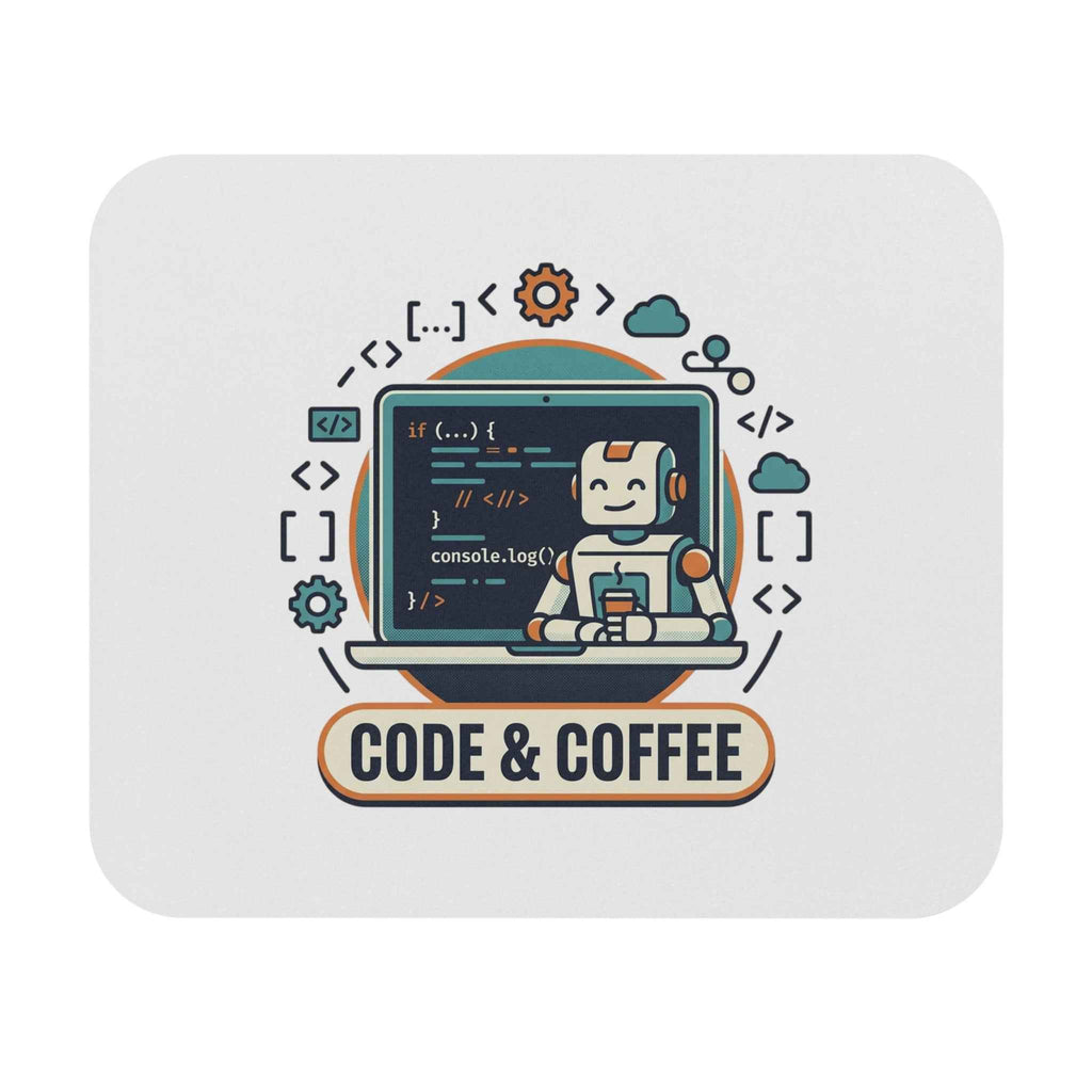 Code and Coffee Mouse Pad - Premium Desk Accessory for Programmers and Coders - Tulique
