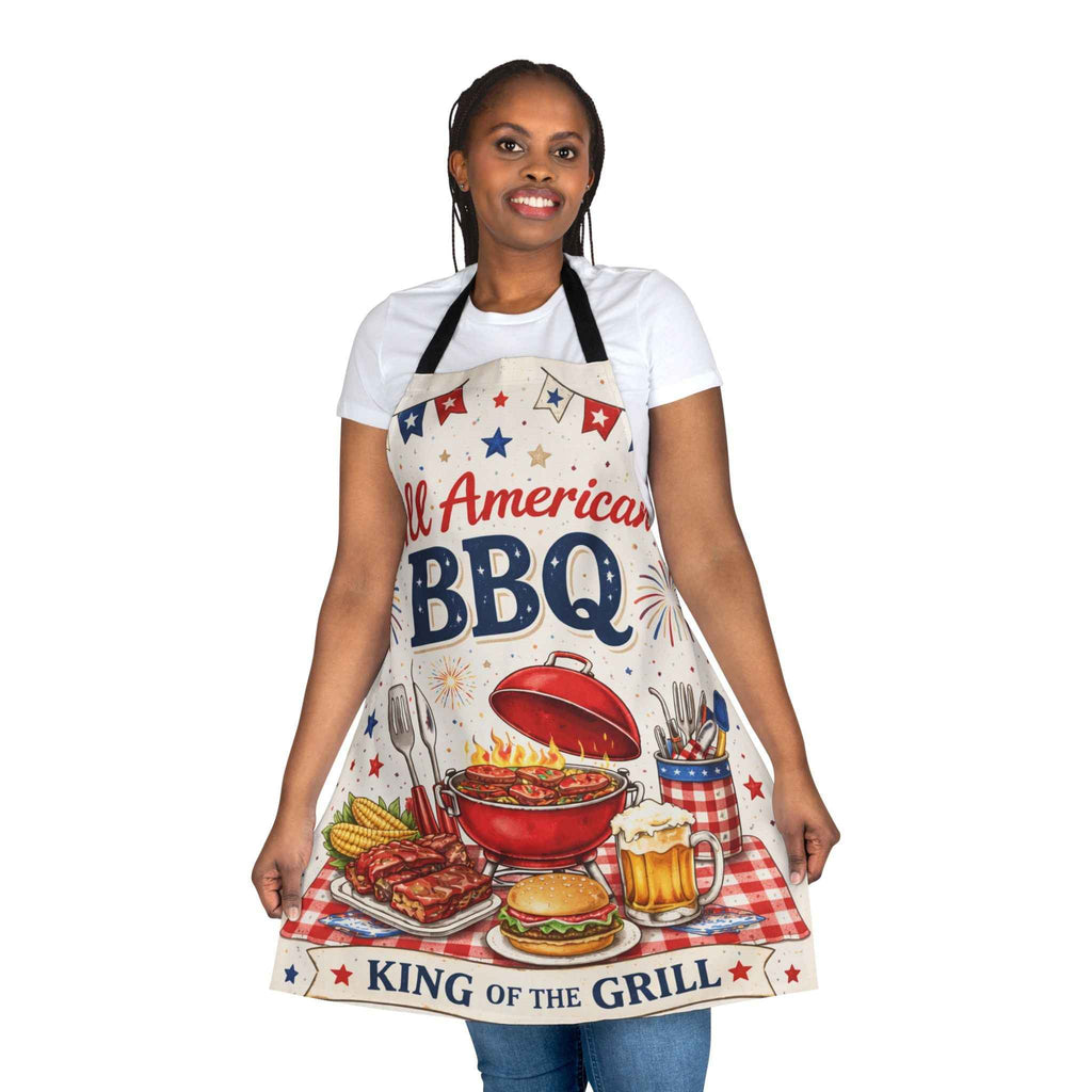 All American BBQ Apron — King of the Grill Patriotic Cooking Apron - Tulique