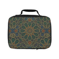 Geometric mosaic lunch bag - insulated boho Moroccan-inspired tote with intricate patterns