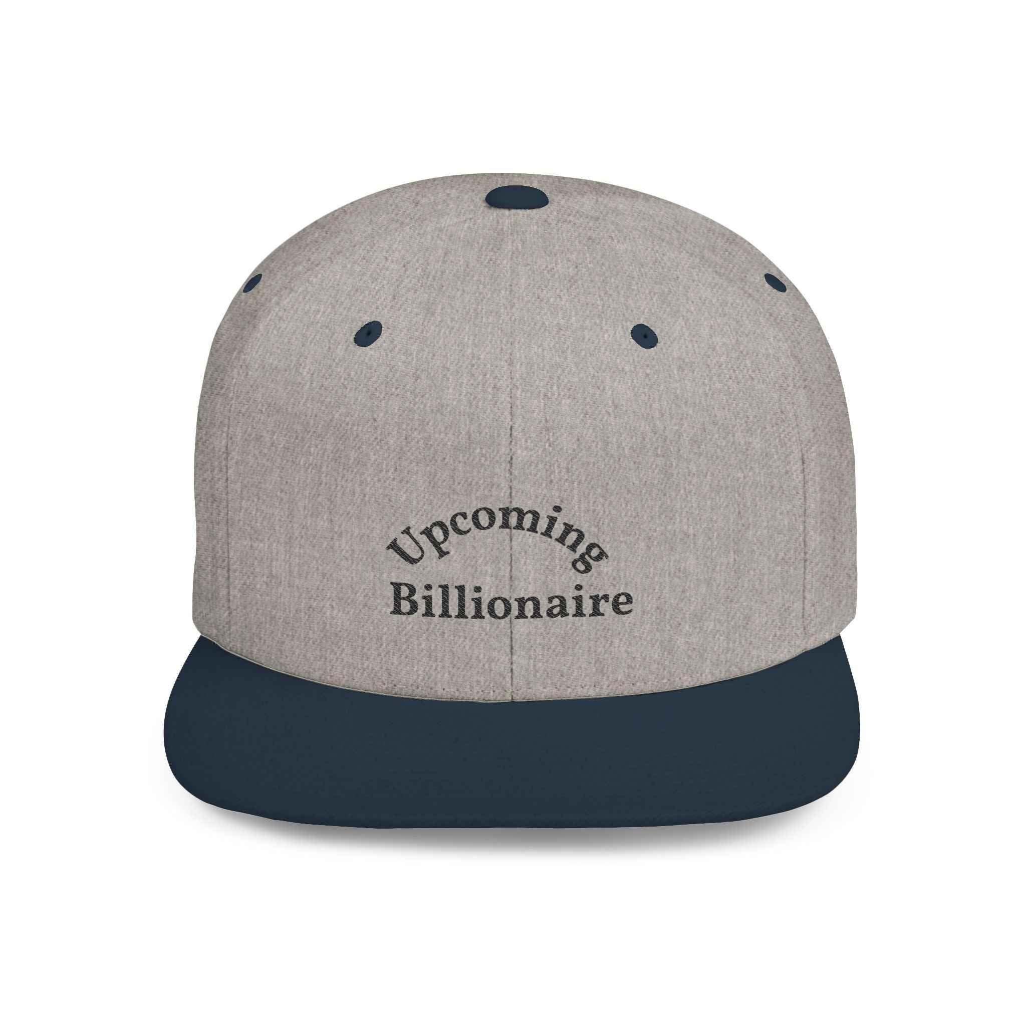 Upcoming Billionaire Minimalist Flat Bill Snapback Cap for Modern Style - Tulique