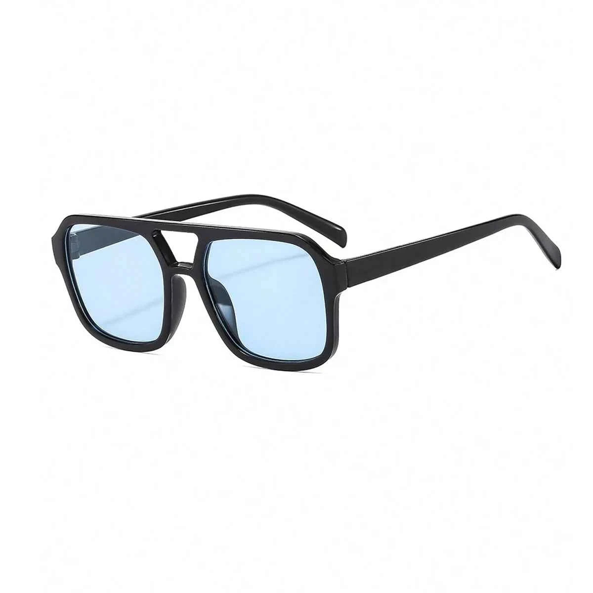 Vintage Oversized Square Sunglasses - Retro Bold Frame