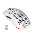 Rechargeable Wireless Mouse - RGB Lighting & Honeycomb Design