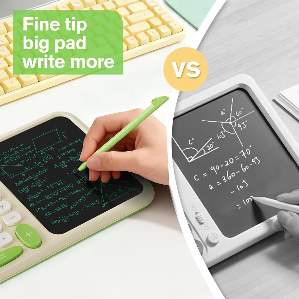 Premium Desk Calculator with Notepad - Big Button & Cute Design