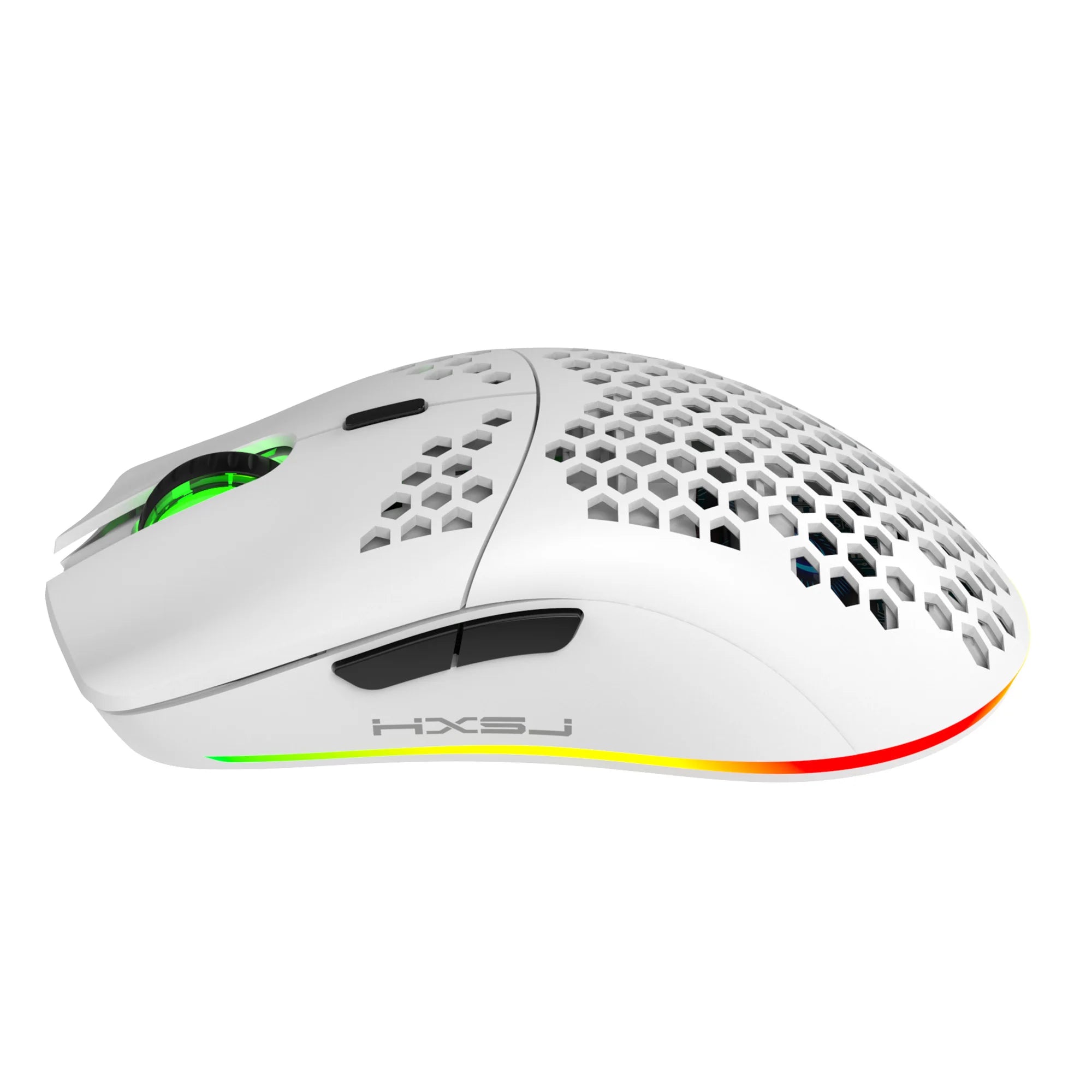 Rechargeable Wireless Mouse - RGB Lighting & Honeycomb Design