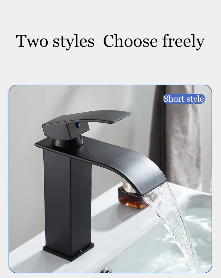 Elegant Waterfall Kitchen Faucet - Dual Control Stainless Steel