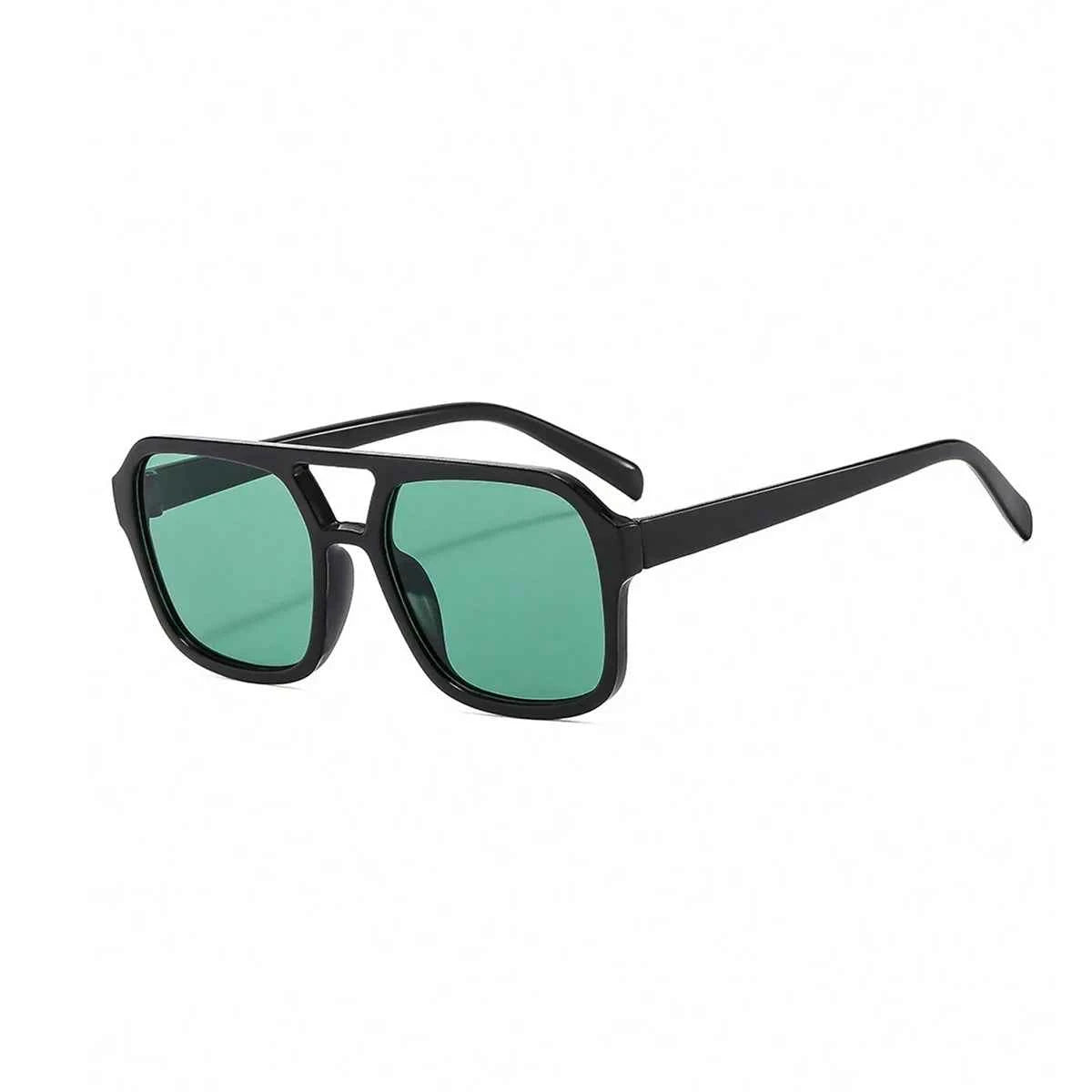 Vintage Oversized Square Sunglasses - Retro Bold Frame