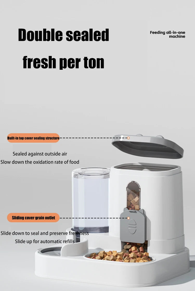 Premium Automatic Pet Feeder - Large Capacity & Water Dispenser
