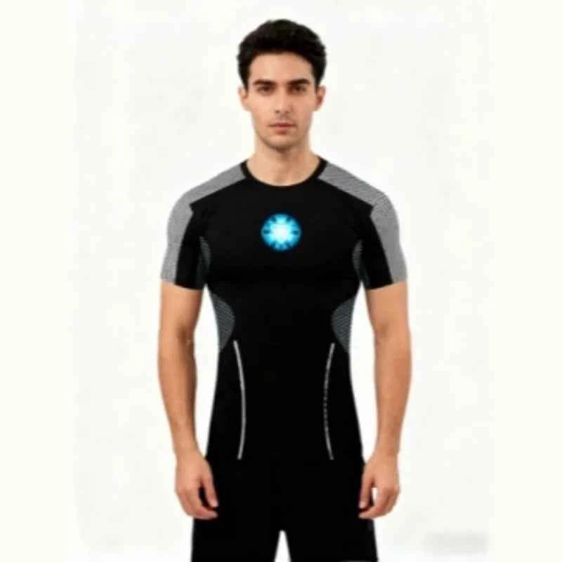 Premium Men's Arc Reactor Compression Shirt - Quick Dry Gym Tee
