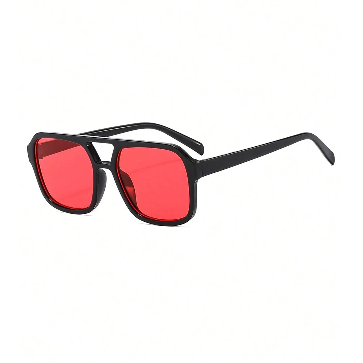 Vintage Oversized Square Sunglasses - Retro Bold Frame