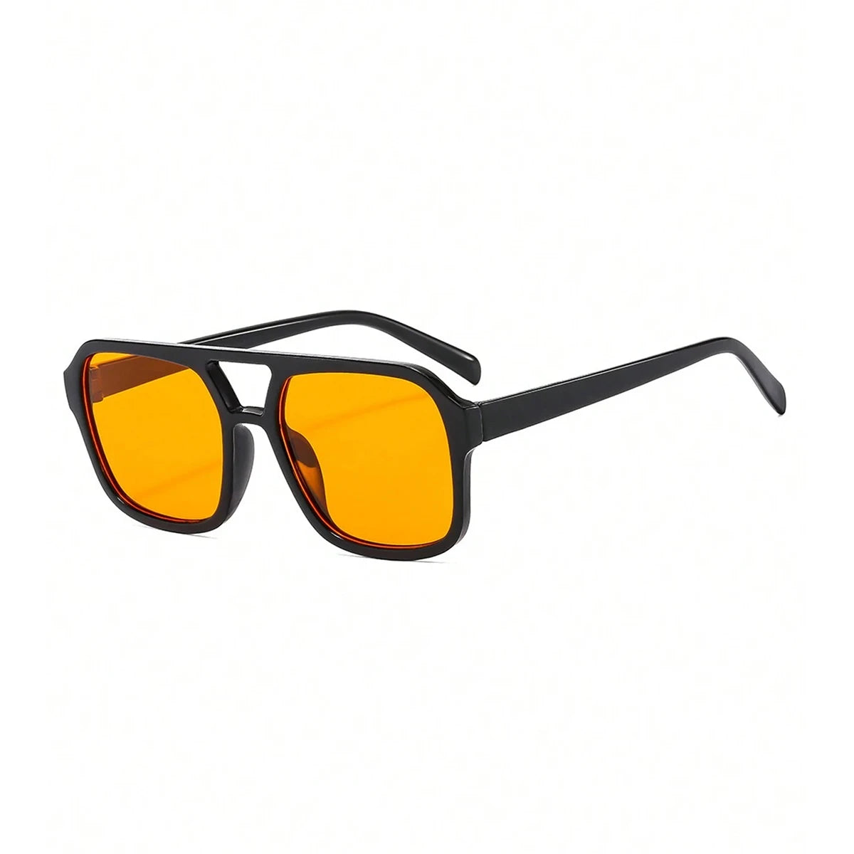 Vintage Oversized Square Sunglasses - Retro Bold Frame