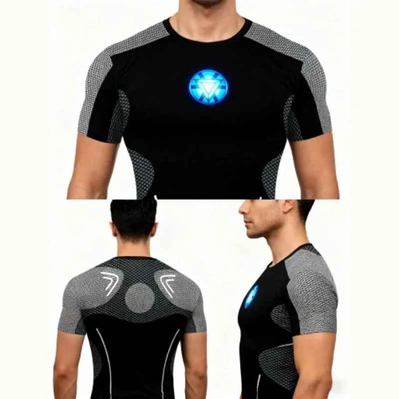 Premium Men's Arc Reactor Compression Shirt - Quick Dry Gym Tee