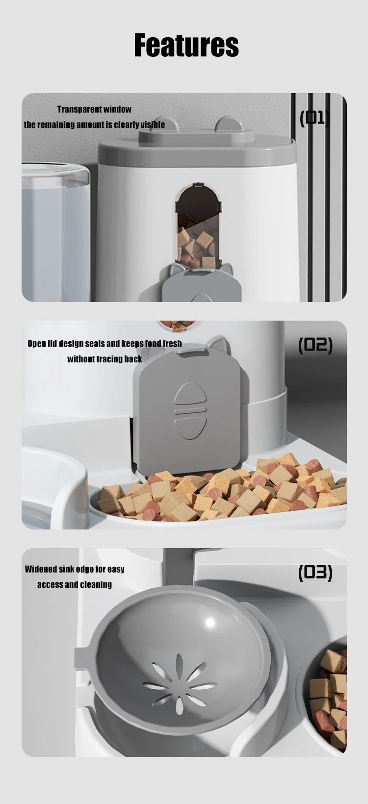 Premium Automatic Pet Feeder - Large Capacity & Water Dispenser