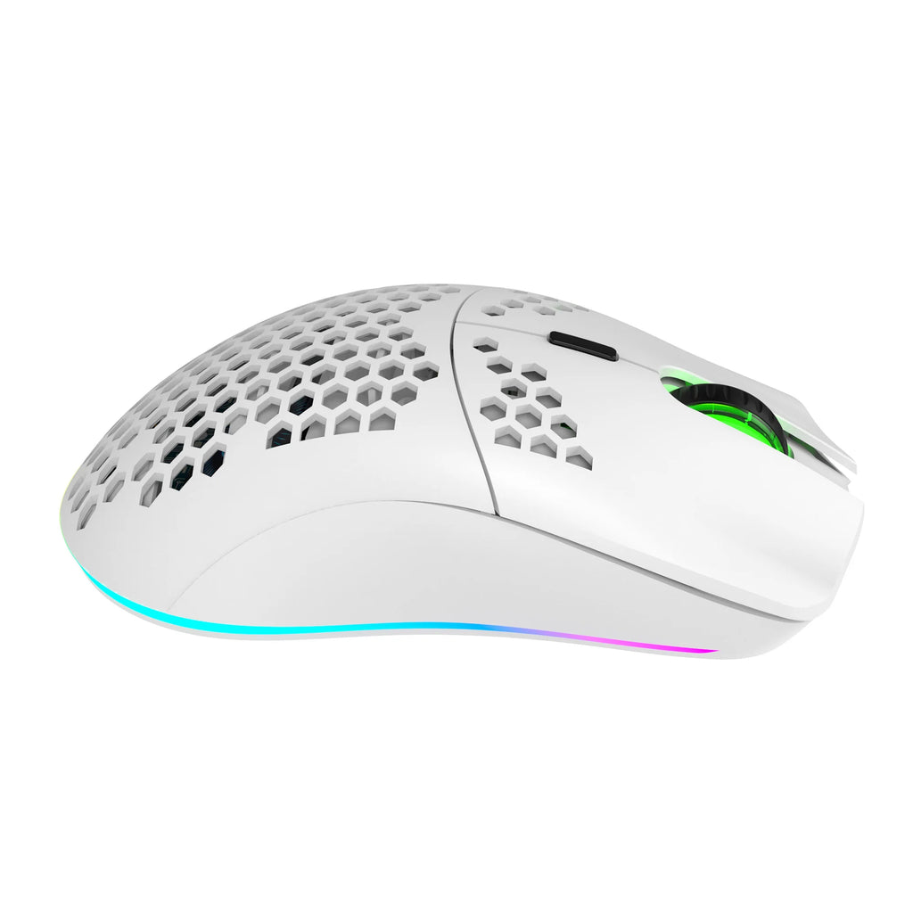 Rechargeable Wireless Mouse - RGB Lighting & Honeycomb Design