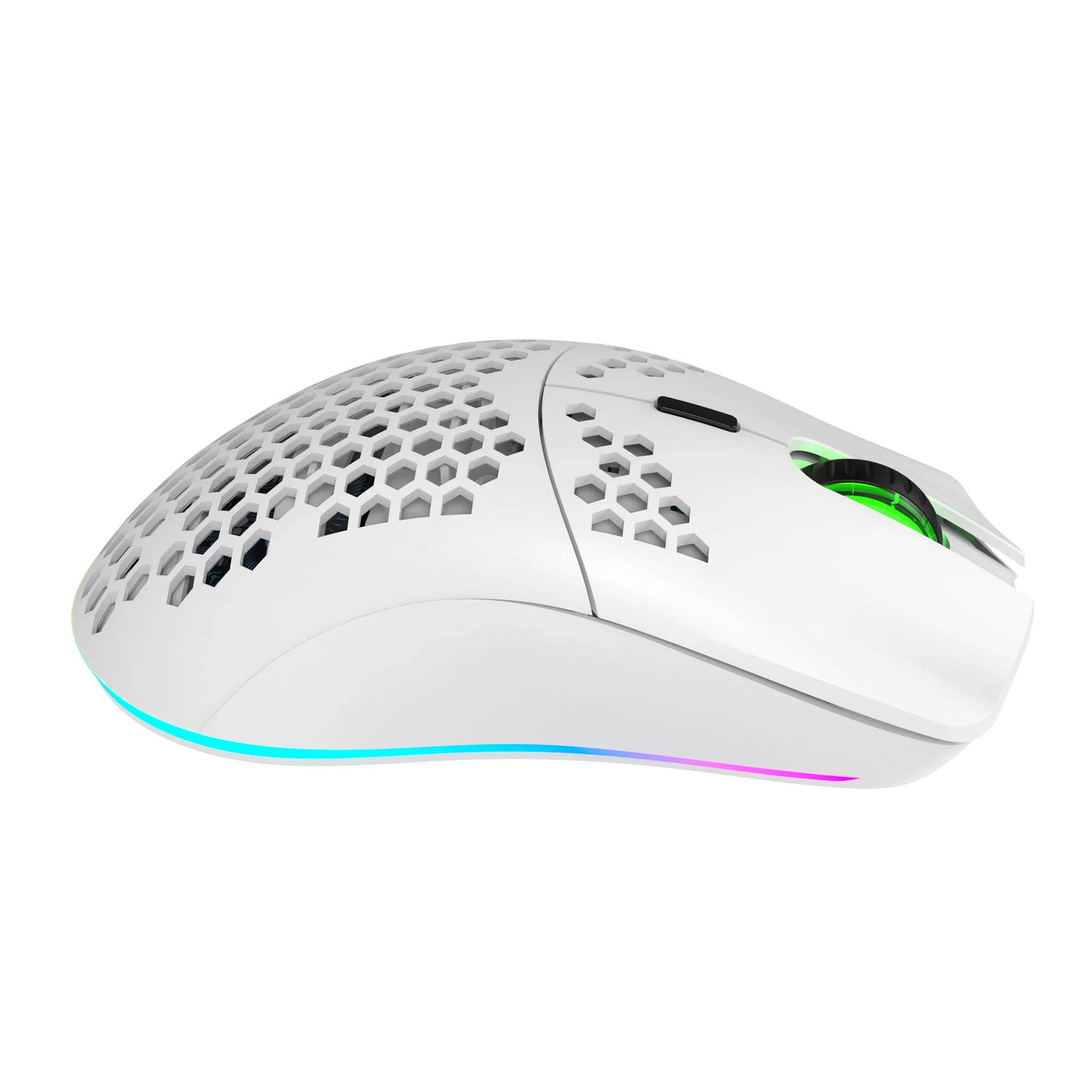 Rechargeable Wireless Mouse - RGB Lighting & Honeycomb Design