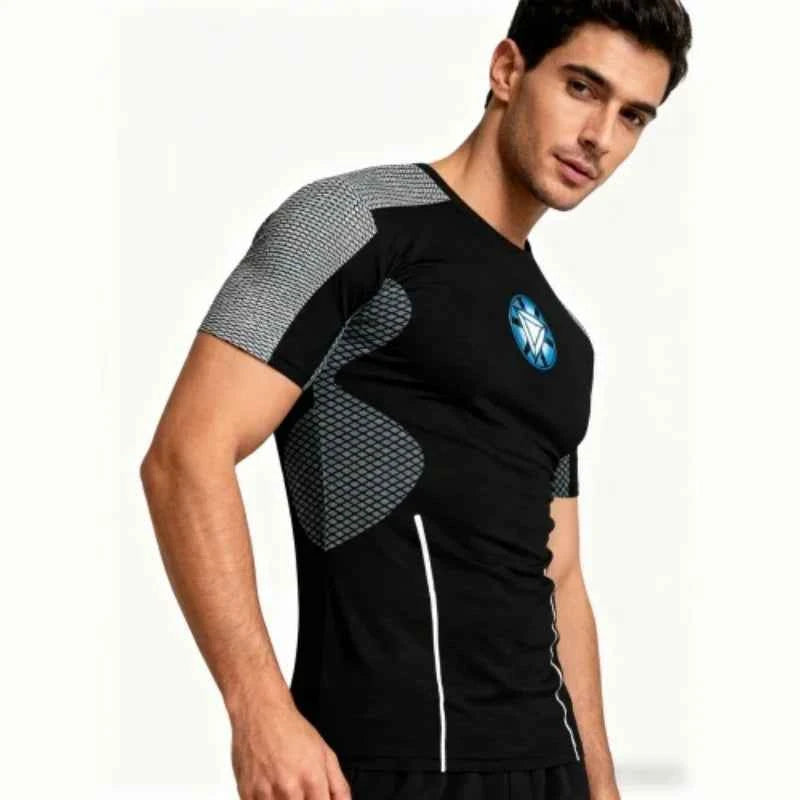Premium Men's Arc Reactor Compression Shirt - Quick Dry Gym Tee