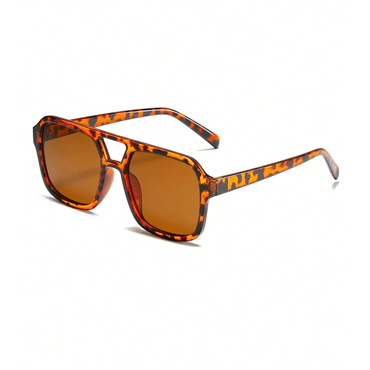Vintage Oversized Square Sunglasses - Retro Bold Frame
