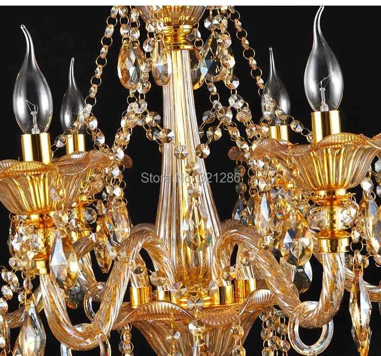 Elegant Gold Lustres Modern Crystal Chandelier Lighting