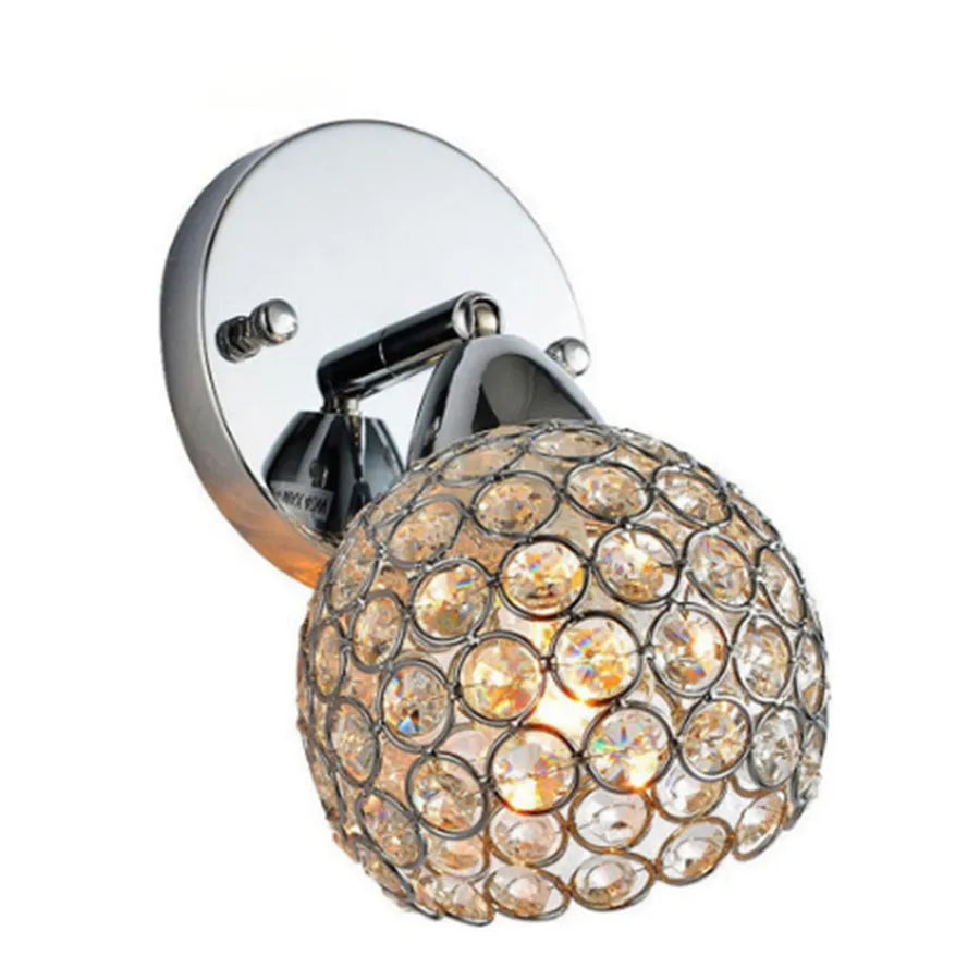 Luxury Crystal Bedside Wall Light Fixture - Elegant Home Decor
