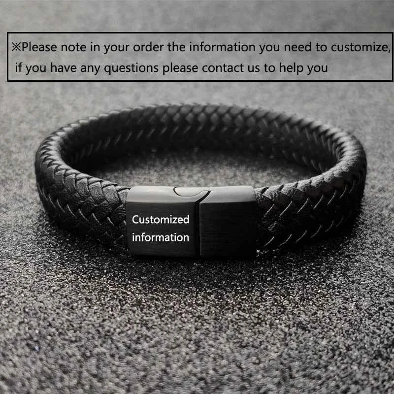 Punk Braclets Charm black/brown Man Bracelets With 16 strands Braided Leather Stainless Steel Magnetic Clasp rope women jewelry