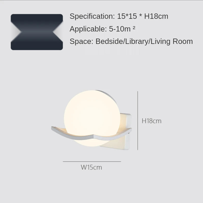 Luxury Milky Glass Ball Wall Light - Modern Gold Indoor Lamp