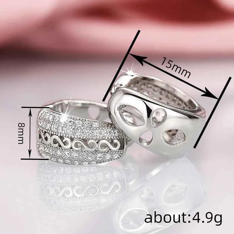 Luxury 22k Gold Plated 925 Silver Huggie Earrings Diamond Micro Insert Women's Fine Jewelry Everyday Wear Brilliant Cut Third