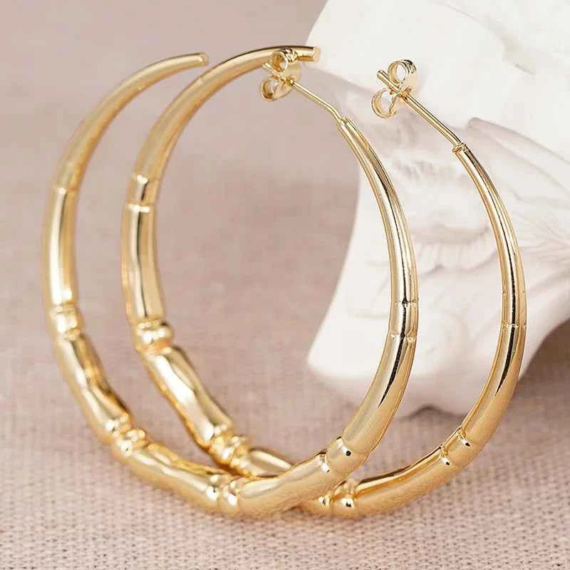 Cristoforo Women's 18K Gold Plated Hoop Earrings Alloy Metal Fashion Jewelry Thomy Lovers Ohmee Mamma Mia
