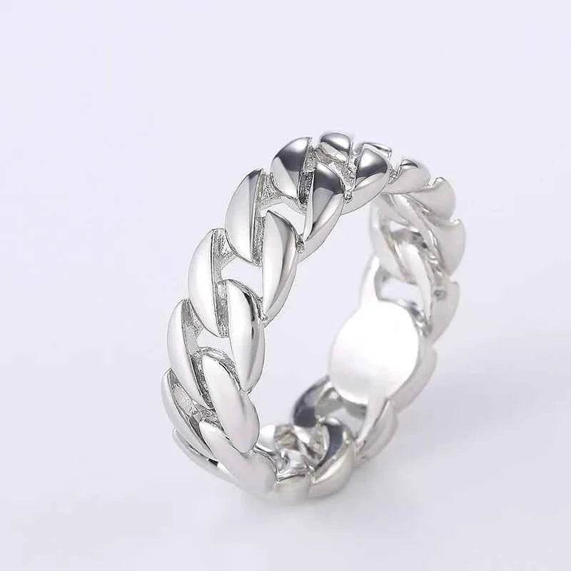 H179 Fashion Rings Alloy 18K Gold Plated Unisex Chain Design Gift Jewelry