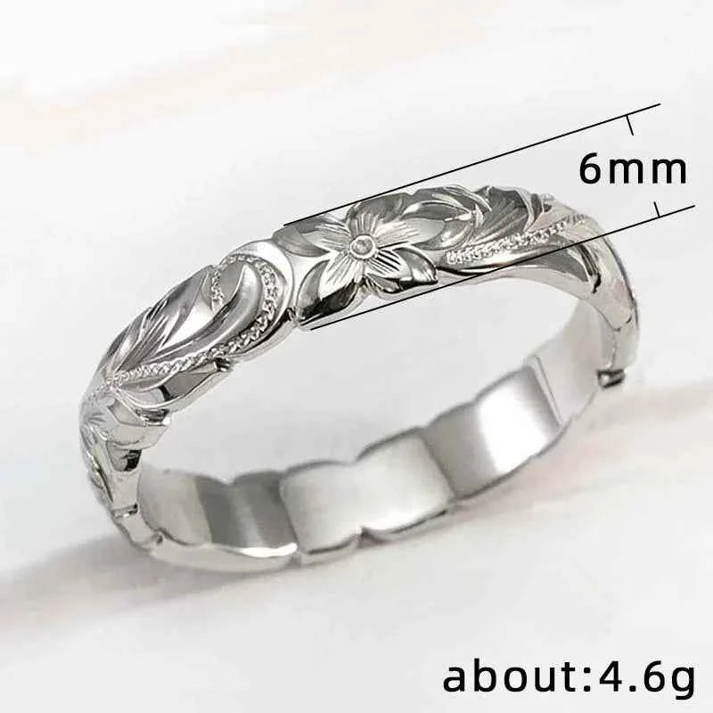 Floating Rose Ring Wedding Gift Band Style Finger Jewelry for Women Elegant Floral Design