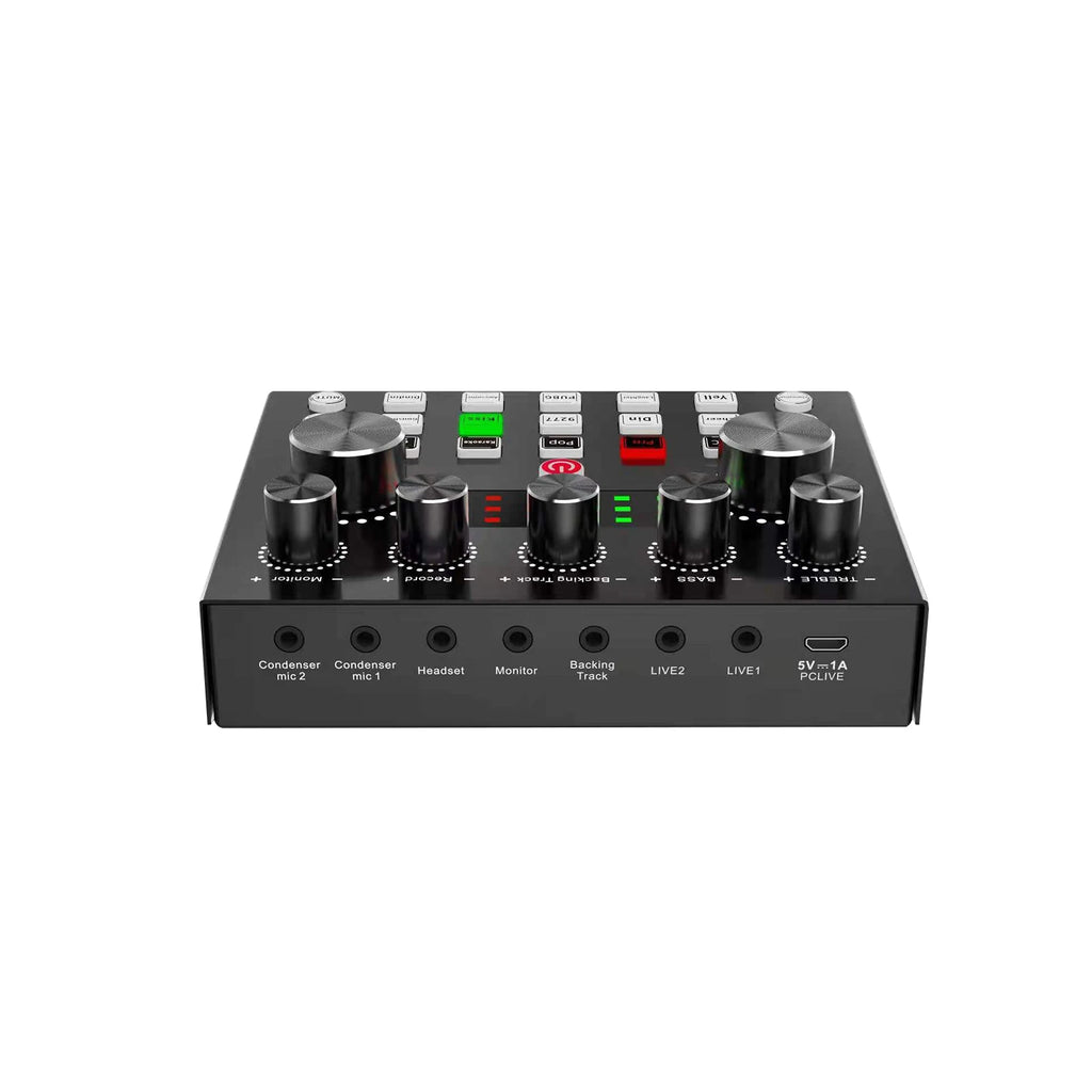Professional Audio Mixer Sound Card - Mobile Voice Changer & Effects