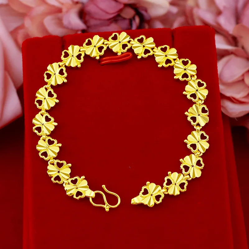 Elegant 18k Gold Bracelet for Women - Fine Chain & Link