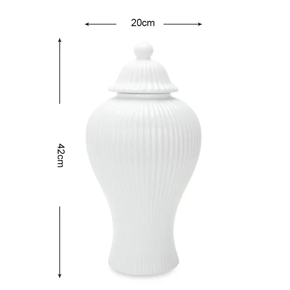 Ceramic Flower Vase - Light Luxury European Tabletop Vase & Storage Jar - Tulique