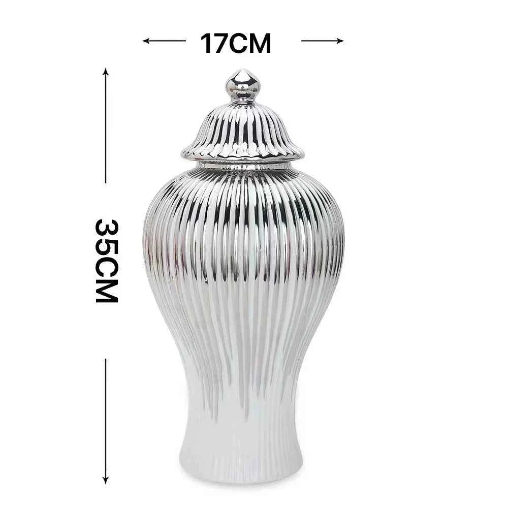Elegant Ceramic Flower Vase - Light Luxury European Decor